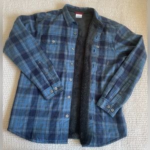 Men’s Columbia Sherpa Lined Flannel Jacket Size L